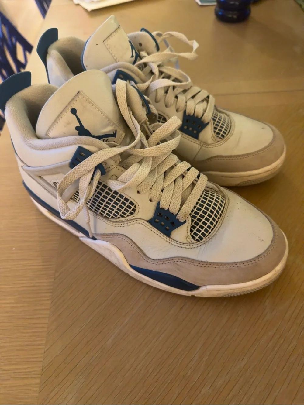 Jordan White and Teal Air Retro Basketball Sneakers